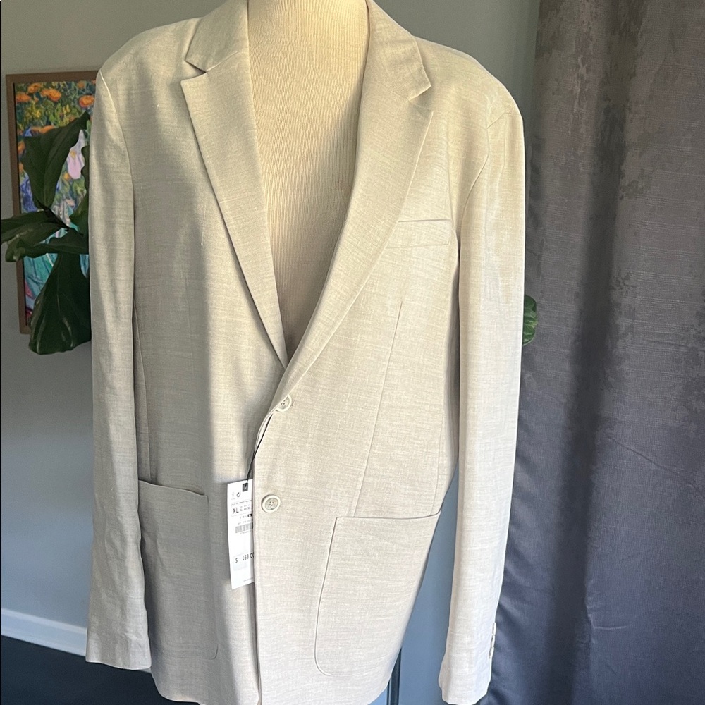 Zara Men's Linen Blazer NWT